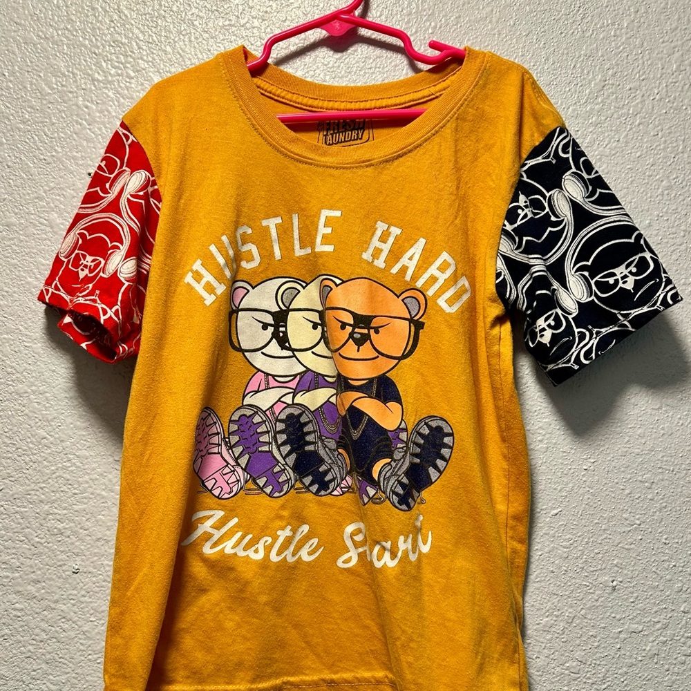 Kids Hustle Hard Graphic T-Shirt